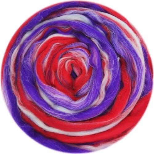 Blended Roving 50g, Needle Felting Wool, Hand Dyed Wool Top, Merino Mixed Natural Wool Roving for Needle Felting Kits (22)