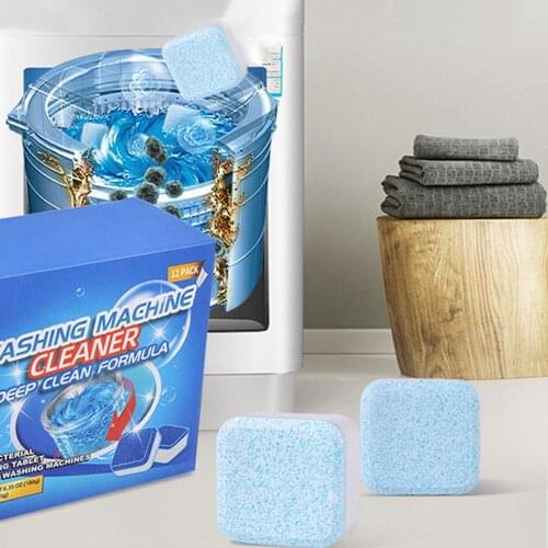 12 Tabs Washing Machine Cleaner Washer Cleaning Detergent Effervescent Tablet Tools Stylish