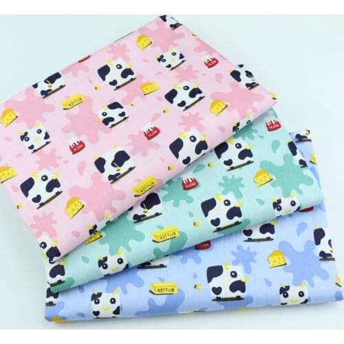 Cow Animal Polyester Cotton Fabric for Tissue Kids home textile Curtain Sewing Tilda 50*160cm