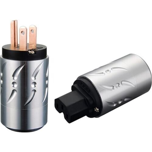 Viborg VM502+VF502 Pure Copper US AC Power Cord Plug with IEC Female Connector Power Cable Plug