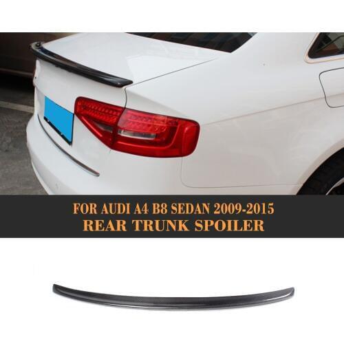 Carbon Fiber Rear Spoiler Trunk Lip Car Rear Boot Spoiler for Audi A4 B8 09-13 A4 B8 Car Sticker