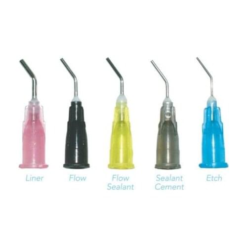 8000pcs Total Dental 18G Pink/ 22Ga Grey / 25Ga Blue etch pre-bent needle tips 100pcs/bag