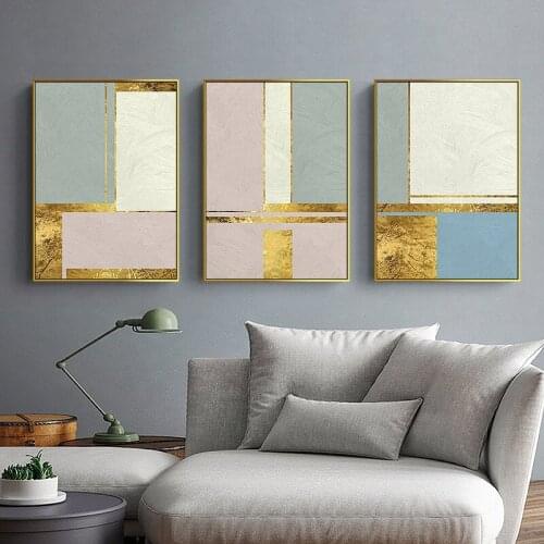 Abstract Pink Geometry Pattern Canvas Painting Nordic Posters and Prints for Living Room Bedroom Aisle Modern Wall Picture Decor