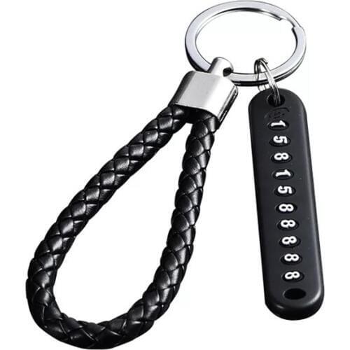 Car Key Rope Anti-lost Car Keychain phone number in car Keychain Car Keys Card Keyring Ring Auto Vehicle Moto Key Chains For Car
