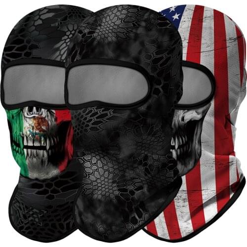Balaclava Army Tactical Biker Mask Bandana Sottocasco Wargame CS Kominiarka Motorcycle Helmet Mexico USA Flag Vendetta Women Men