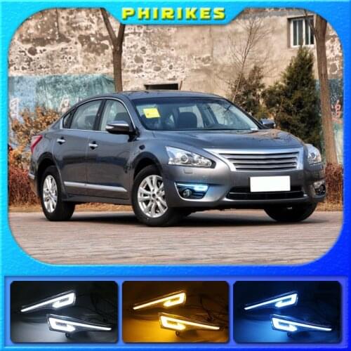 1Pair DRL Daytime Running Lights fog lamp cover headlight 12V Daylight For Nissan Altima Teana 2013 2014 2015