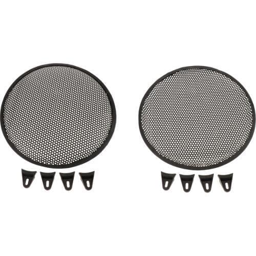 Pack of 2 12 Inch Speaker Mesh Round Grill Dustproof Cover, with 8 Screws and 8 Fix Holder, Home Audio DIY Accessories