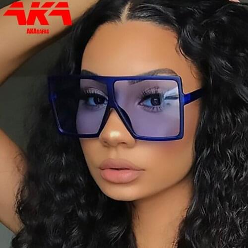 AKAgafas New Square Sunglasses Women Vintage Oversized Brand Designer Women Sunglasses High Quality Mirror Fashion Oculos De Sol