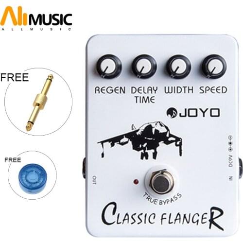 Joyo JF-07 Classic Flanger Effect Guitar Pedal with True Bypass Design for Musical Instrument with Gold Pedal Connector