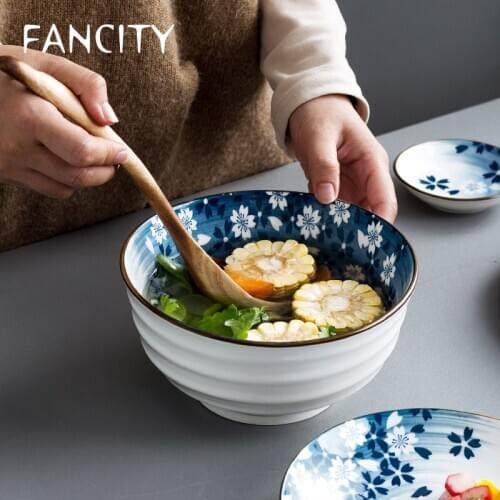 FANCITY Simple small bowls, creative dishes, small fresh plates, personality bowls, household rice bowls
