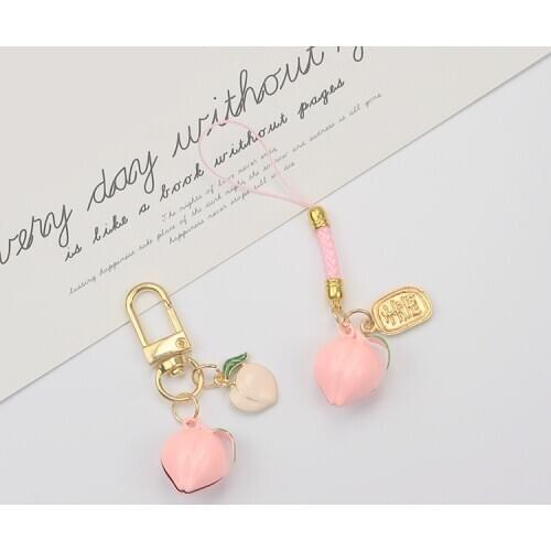 Cute Japanese peach Smart Phone Strap Lanyards for IPhone Apple Airpods/Samsung/Xiaomi/Huawei Phone Strap Rope Phone Charm Decor