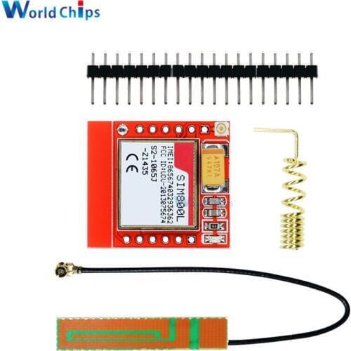 Diymore Smallest SIM800L GPRS GPS GSM Module MicroSIM Card Core BOard Quad-band TTL Serial Port 3.7V-4.2V With The Antenna