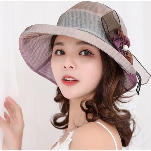 Summer Hat Women Wide Brim Sun Hat Wedding Sea Beach Hats for Women Ladies Hat with Bow simple Beach girls Sun Hat