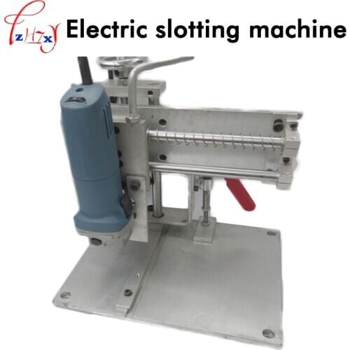 Bench electric grooving machine stainless steel aluminum edge grooving advertisement metal word slotting machine 220V 710W