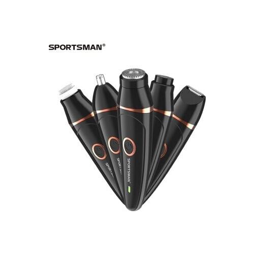 SM-425 Electric 5 in 1 Nose Hair Trimmer Mens Shaver Rechargeable Hair Removal Facial Care Tool