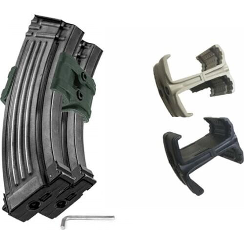 Magorui Magazine Coupler Double ABS Link Clamp Mag Coupler 5.56 x45mm NATO 30/40 Round Magazines