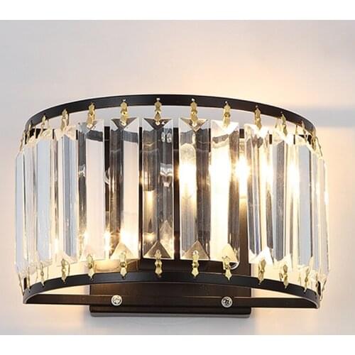 Modern Crystal Wall Lamp Led Wall Sconce Light Fixtures Mirror Lights for Bedroom Home Art Deco Loft Industrial Lamp Luminaire