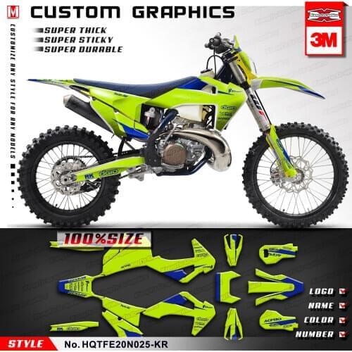 KUNGFU GRAPHICS Custom Vinyl Stickers Vehicle Wraps for Husqvarna TE150i TE250i TE300i FE250 FE350 FE450 FE501 2020 2021