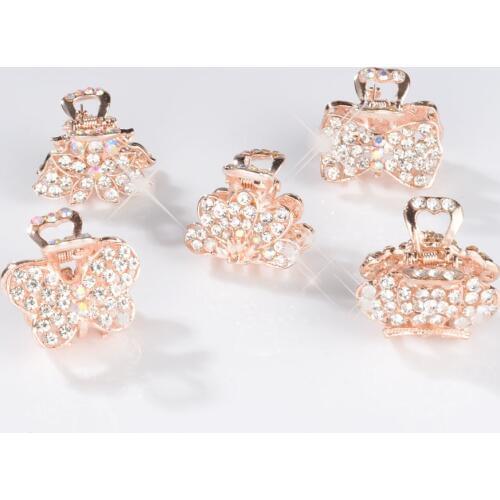 New Arrival Butterfly Crab Claw Clip For Women Girls Heart Barrette Full Crystal Rhinestone Wedding Hair Accessories Jewelry