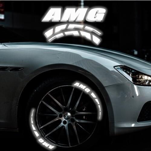 1.1 inch Reflective Car Tyre Lettering Stickers New Styling Tire Decoration Stickers Personalized Tire Styling Stickers