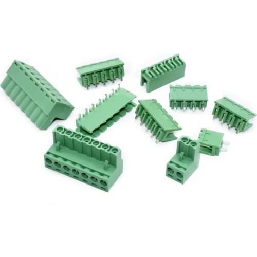 10sets 2EDG 5.08mm plug + socket 2P 3P 4P 5P 6P 7P 8P (90 degree bent LEG) splice connector terminal ROHS Free shipping