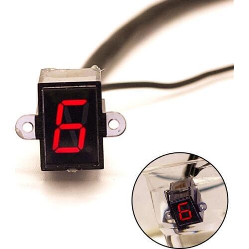 12V LED Motorcycle Refit Gear Indicator Light N-6 Speed Shift Clutch Lever Gauge