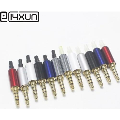 3pcs High quality 3.5mm Plug Audio Jack 4Pole Gold-plated Earphone Adapter For DIY Stereo Headset Earphone/Repair Earphone