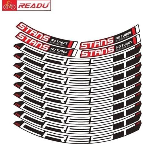 2020 NOTUBES CREST MK3 mountain wheel set stickers mtb bike rim decal