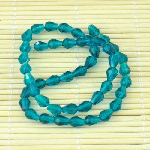 350pcs 5x7MM Oval WaterDrop Crystal Beads Blue Crystal Glass beads Faceted Crystal Beads Curtains Chandelier Light DIY