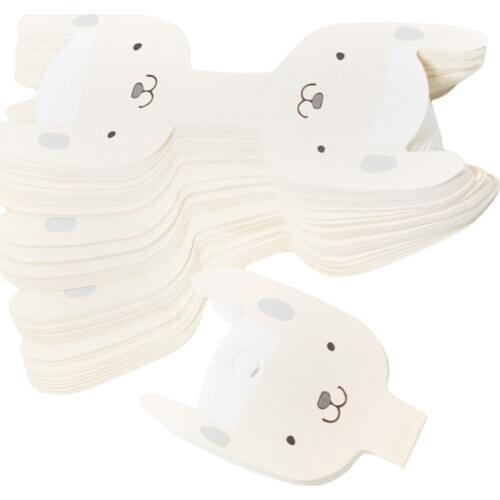 50pcs Cute Cartoon Dog Hair Clip Card Paper Jewelry Display Cards Blank Card