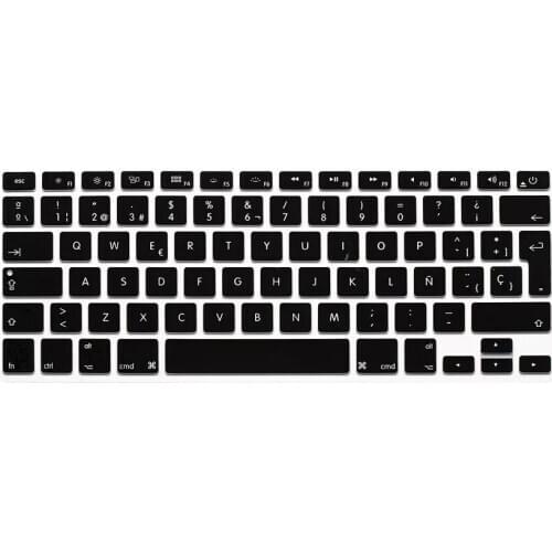 50PCS Silicone Spanish Letter Keyboard Cover For Macbook Air Pro Retina 13 15 17 Protector for Mac book keyboard Spanish Spain