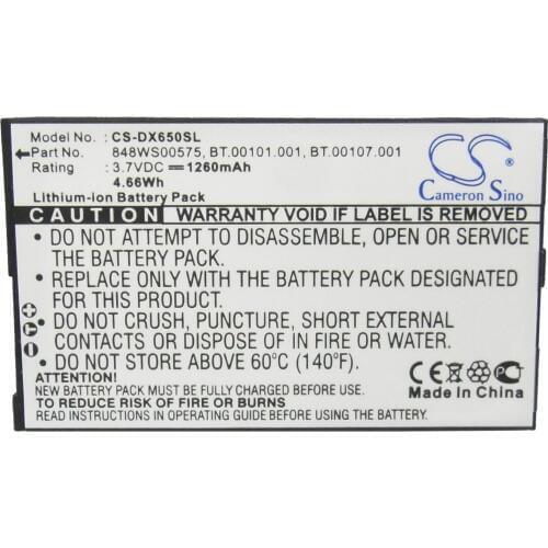 Cameron Sino 1260mAh Battery for Acer Tempo DX650,848WS00575,BT.00101.001,BT.00107.001