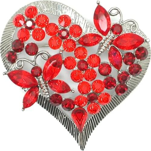 Marquise Rhinestone Butterfly Flower Heart-shaped Brooches Valentines Day Mothers Day Gift