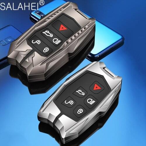 Aluminum Alloy Car Key Case Cover For Land Rover A9 Range Rover Sport Evoque Freelander 2 Jaguar XE XJ XJL XF C-X16 V12 Guitar