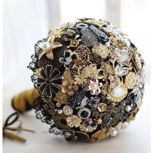 Iffo Artist original design new product starting High-end custom Retro style wedding bouquet and matching corsage