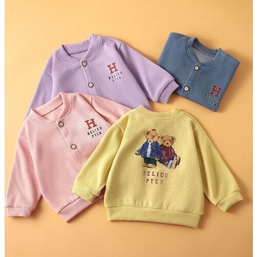 1 2 3 4 5 6 Age Childrens Knitting Shirt Cartoon Fashion Kids Cardigan Coat Baby Girl Clothes Autumn Coats Casual Girls Sweater
