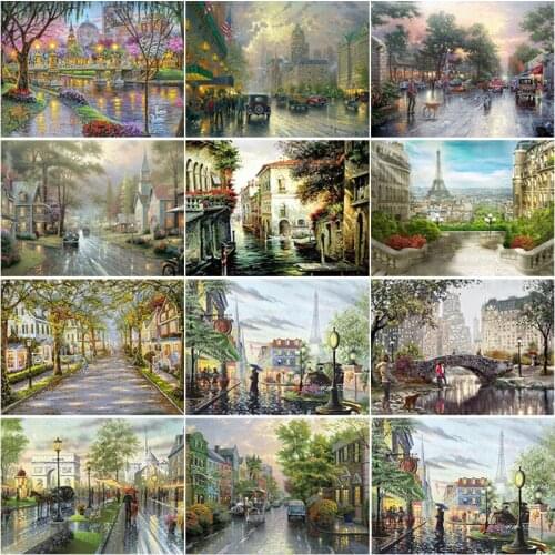 New Arrival 5D Landscape Embroidery Painting Cross Stitch Kit Mosaic Full Drill Diamond Painting Home Craft Art Decoration Gift