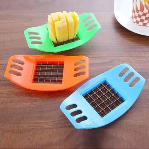French Fry Potato Chip Cutter Stainless Steel Fruit Chopper Chips Easy Cut Kitchen Tools Gadgets Accessories