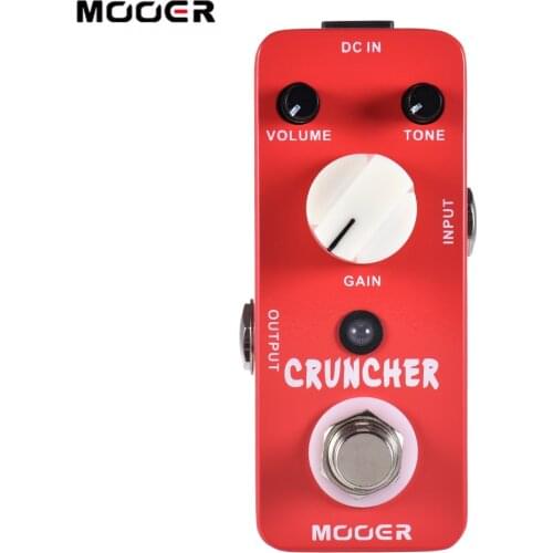MOOER CRUNCHER High Gain Distortion Mini Guitar Effect Pedal True Bypass Full Metal Shell Guitar Parts & Accessories