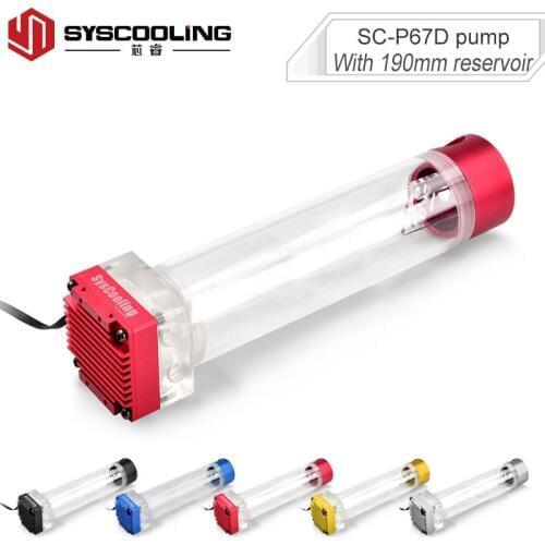 Syscooling SC P67D pump DC 12V with 190mm reservoir brushless water cooling pump 5 color optional
