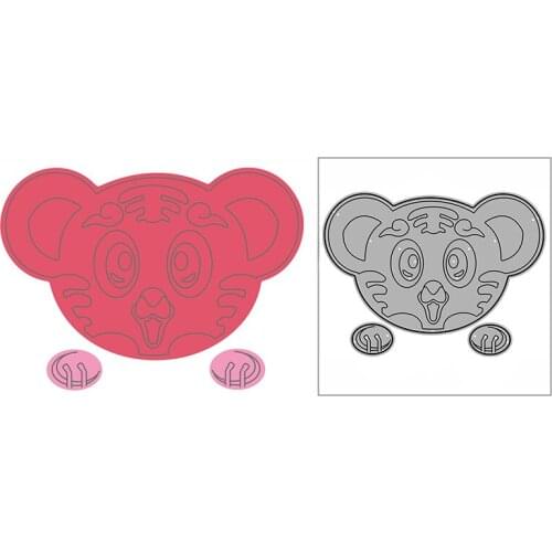 New Tiger Face Badge Craft Embossing Mold 2021 Metal Cutting Dies for DIY Decorative Scrapbooking Album Card Making No Stamps