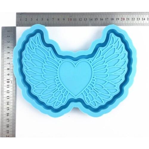 Love Heart Wing Jewelry Organizer Epoxy Resin Mold Storage Box Casting Silicone Mould DIY Crafts Home Decorations Mold T84A
