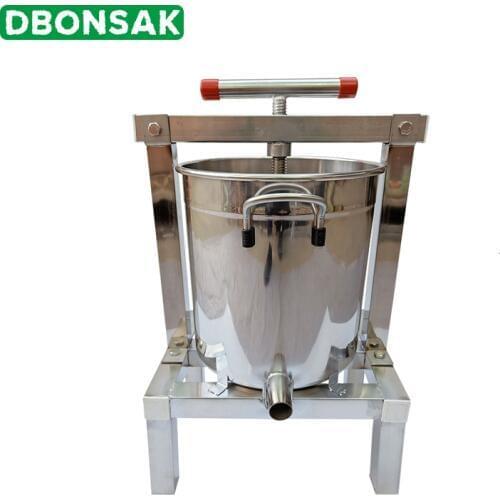 10L Stainless Steel Honey Pressure Machine Manual Fully Enclosed Wax Press Machine Squeezer Sugar Machine Beekeeping Equipment