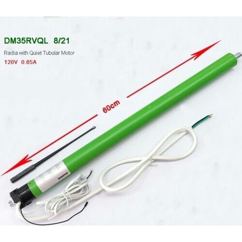 Radio with Quiet tubular Motor Dooya DM35RVQL 8N 120V 433MHz use for Wooden Aluminum Venetian Blinds