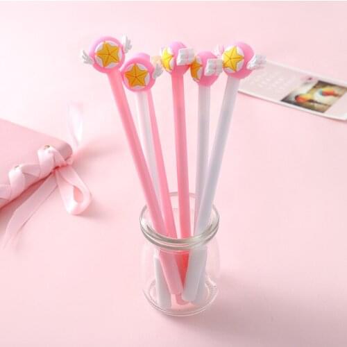 24PCs Gel Ink Pen Cute Stars Magic Gel Pen Student Writing Tools Office Supplies Neutral Pen Kawaii School Stationery Gifts