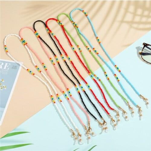 1Pcs Colored Bead Mask Lanyards Glasses Chain New Minimalist Eyeglass Lanyard Neck Strap For Women Men Anti Lost Jewelry YJL8