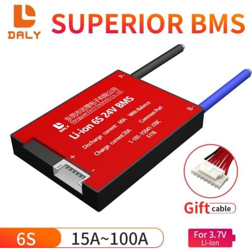 6S 24V 15A 20A 30A 40A BMS Battery Management System PCM PCBA 18650 accessories for 18650 Lithium Ion Battery Pack With Balance