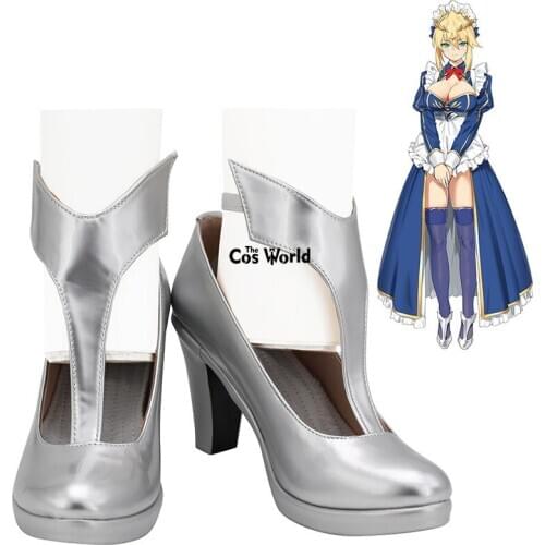 FGO Fate Grand Order Maid Arturia Pendragon Lancer Games Customize Cosplay High Heels Shoes