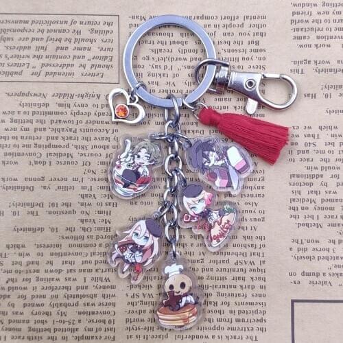 Angels of Death Acrylic Handmade Unique Anime Keychain For Girl Women Men Key Ring Love Jewelry Birthday Gift Drop Shipping