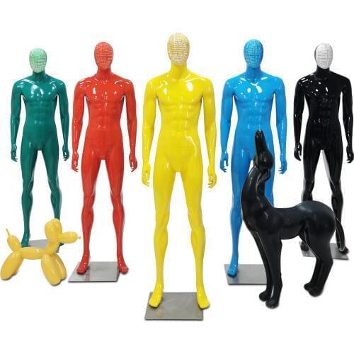High Quality Full Body Colorful Mannequin Men Model Half Body Customized